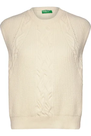 Benetton Sleeveless Sweater Cream