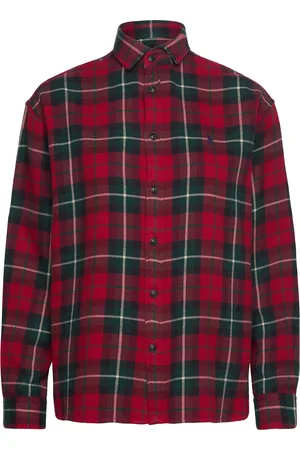 Ralph Lauren Relaxed Fit Plaid Cotton Shirt Red