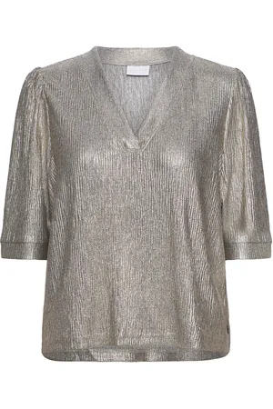 Coster Copenhagen Top With Puf Sleeves Silver