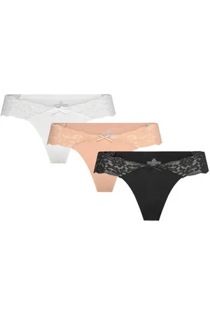 Missya Seamless String W Lace On Side 3-Pack Beige