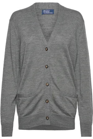 Ralph Lauren Wool Long Cardigan Grey