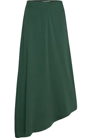 SELECTED Slfjean Mw Asymetric Ankle Skirt B Green