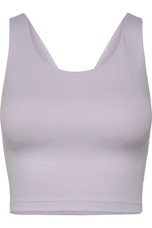 adidas All Me Medium Support Long Line Bra Tank Purple
