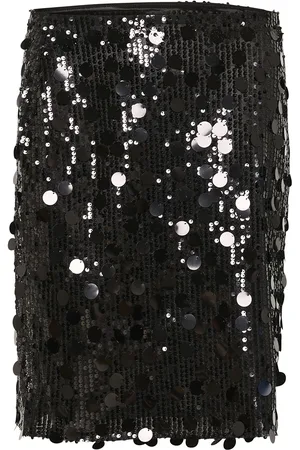 Cream Crsparkle Skirt Black