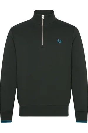 Fred Perry Half Zip Sweatshirt Green