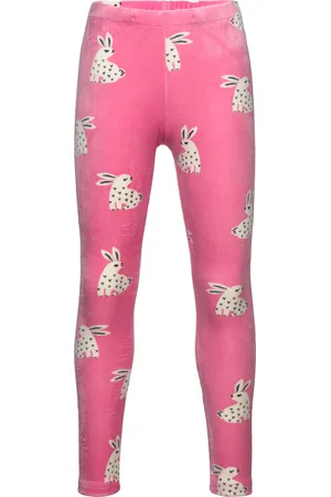 Lindex Leggings Velour Aop Rabbits