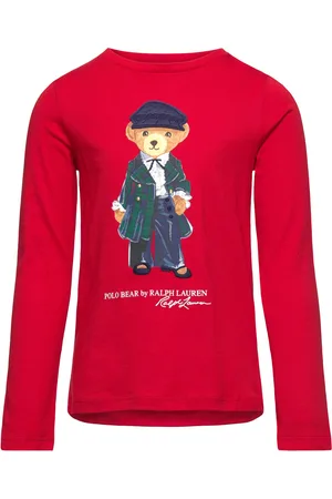 Ralph Lauren Polo Bear Cotton Jersey Long-Sleeve Tee Red