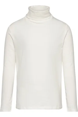 MANGO Turtleneck Long-Sleeved T-Shirt White