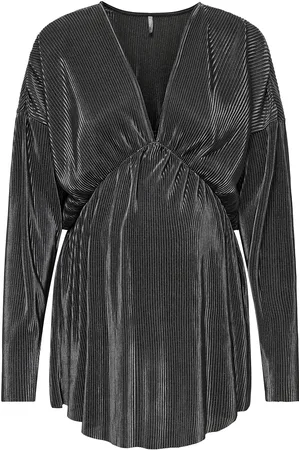 ONLY Olmsilal L/S Plisse V- Neck Top Jrs