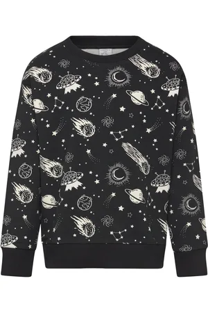Lindex Sweater Space Aop Glow In The