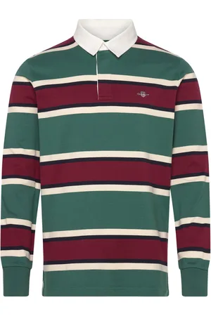 GANT Yarn Dyed Striped Heavy Rugger Green