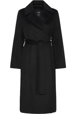 MANGO Wool Coat With Handmade Belt