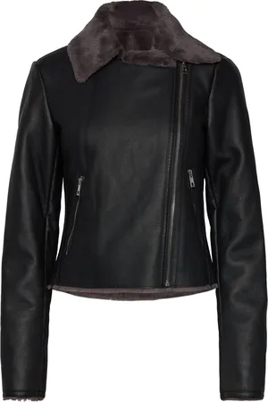 MANGO Jacket With Shearling-Effect Lining
