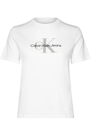 Calvin Klein Ss Monologo Crewneck Tee White
