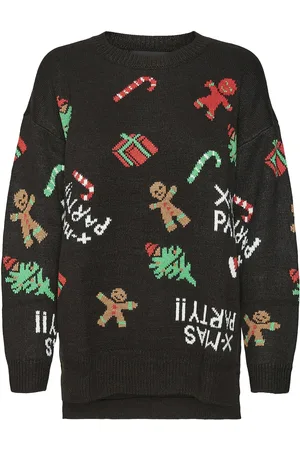 VERO MODA Vmxmasparty Ls H/L O-Neck Pull. Xmas Exc