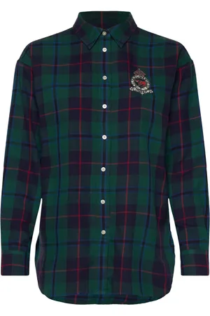 Ralph Lauren Relaxed Fit Black Watch Plaid Shirt Green