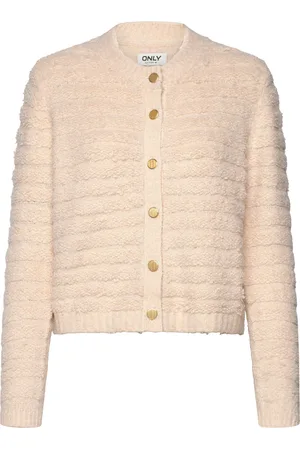 ONLY Onlandrea Life Ls O-Neck Cardigan Knt Cream