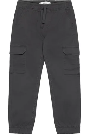 MANGO Cargo Jogger Trousers Black