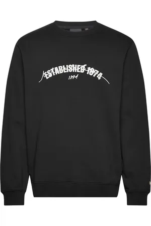Lyle & Scott Established 1874 Graphic Crew Neck Sweatshirt Black