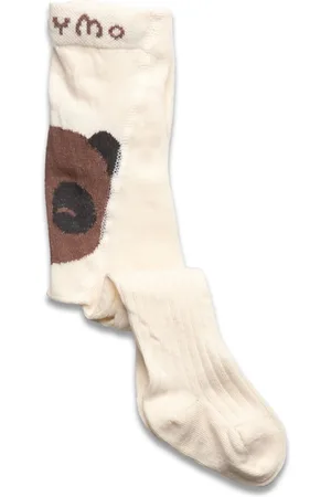 Minymo Baby Stocking W.effect On Back Cream