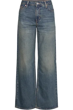 Weekday Ample Low Rise Loose Wide Leg Jeans Blue