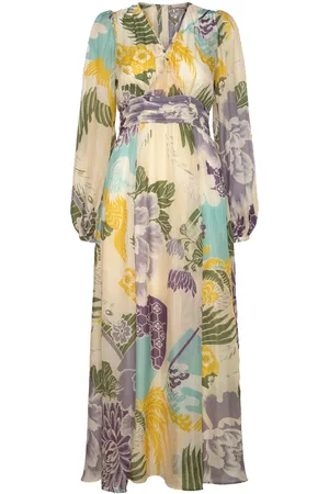 by Ti Mo Cupro Rouching Gown Cream