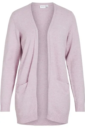 VILA Viril Open L/S Knit Cardigan Pink