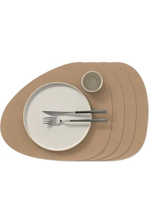 LIND DNA 4-Set Table Mat Curve Nupo Beige