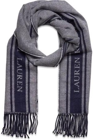 Ralph Lauren Two-T Logo Jacquard Scarf Navy