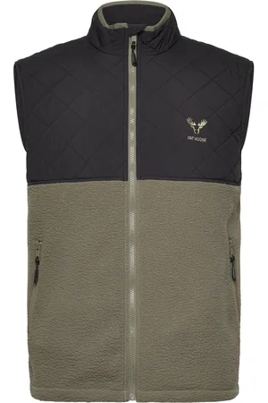 Fat Moose Carter Fleece Mix Vest Khaki