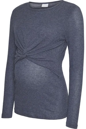 Mama;licious Mlannette June Ls Jrs Top 2F Navy