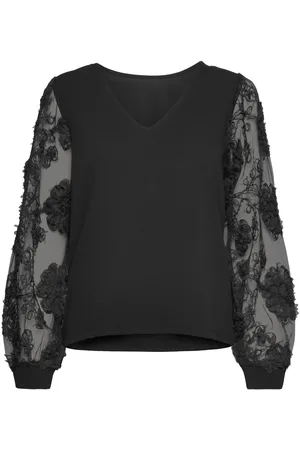VERO MODA Vmemmaly Ls V- Neck 2-Way Top Jrs Ga