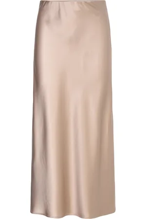 By Malina Aubree Satin Maxi Skirt