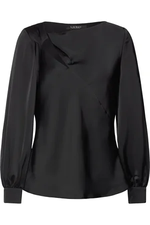 Ralph Lauren Cutout Satin Charmeuse Blouse