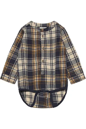 Minymo Body Ls Check Beige