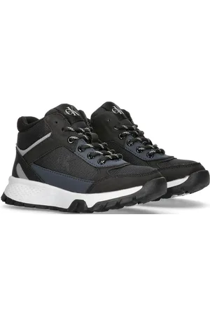 Calvin Klein Jeans High-Top Lace-Up Kids Trainters With Logo