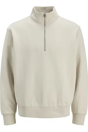 JACK & JONES Jjeurban Edge Sweat Half Zip Stydaw24 Ln Cream Jack & J S