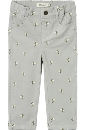 Lil Atelier Nmfbella Baggy Cord Pants 1119-Hc S Lil Grey