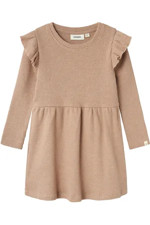 Lil Atelier Nmfsophia Soj Ls Dress Lil Beige