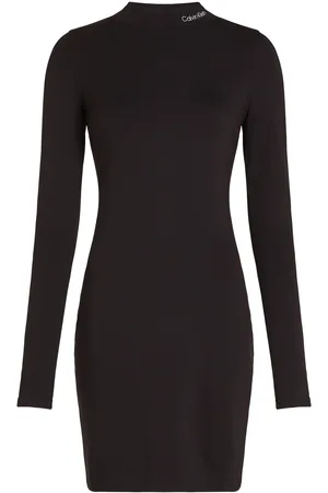 Calvin Klein Logo Elastic Milano Dress Black