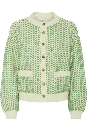 Y.A.S Gea Ls Knit Cardigan Green