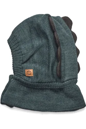 Mikk-Line Knit Balaclava W Opening/Dino Blue