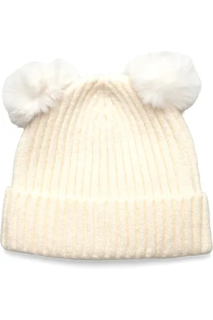 MANGO Beanie With Fur-Effect Earmuffs And Pom-Pom Cream