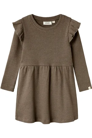 Lil Atelier Nmfsophia Soj Ls Dress Lil Brown