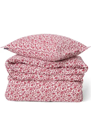 Lexington Flower Printed Cotton Sateen Bed Set Red