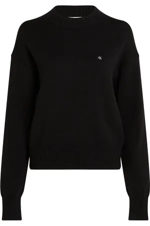Calvin Klein Monogram Embro Crewneck Sweater Black