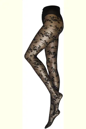 Hunkemöller Tights 15 Denier All Over Lace Black