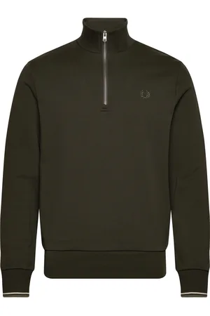 Fred Perry Half Zip Sweatshirt Green