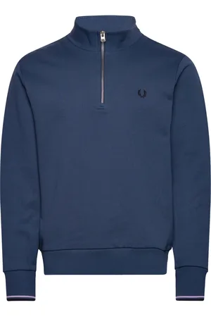 Fred Perry Half Zip Sweatshirt Blue