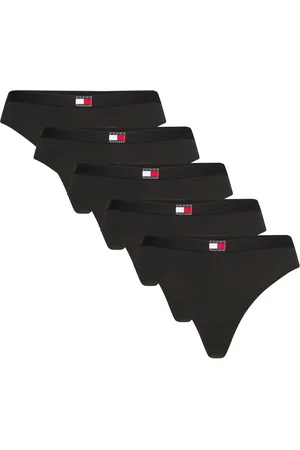 Tommy Hilfiger 5 Pack Flag Thong Black